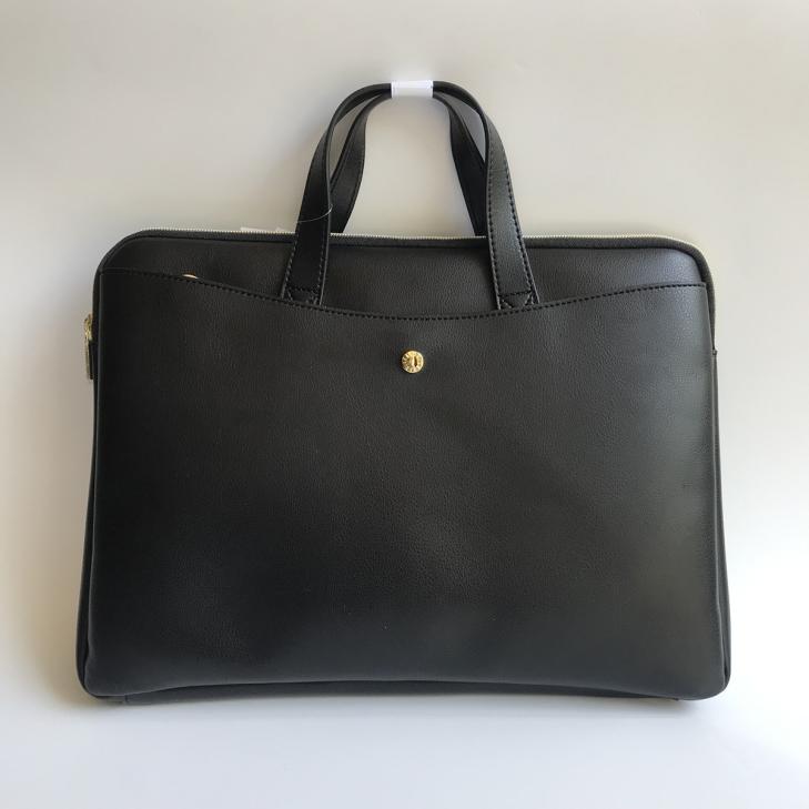 Mens  Briefcases | Buckle Leather Bag With Belt Bags Black