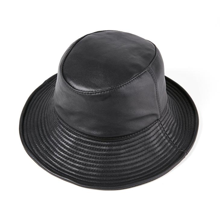 Mens  Hats And Gloves | Nappa Leather Bucket Hat Accessories Black