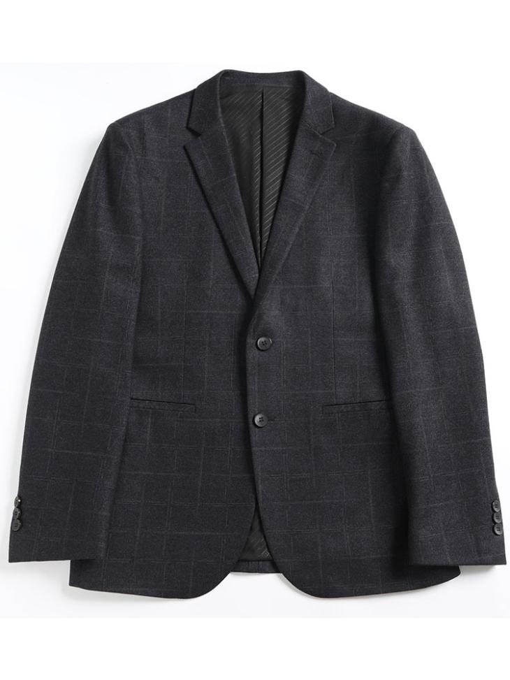 Mens  Jackets And Coats | Single-Breasted Wool Jacket Clothing Anthracite Gray