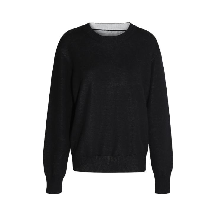 Mens  Knitwear | Soft Cashmere Crew-Neck Sweater Clothing Black