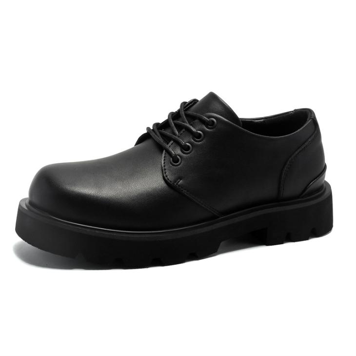 Mens  Lace-Ups | Brushed Leather Derby Shoes Lace-Ups Black