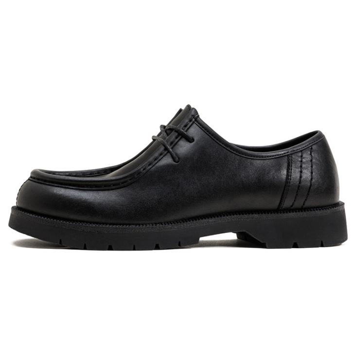 Mens  Lace-Ups | Diapason Opaque Brushed Leather Lace-Up Shoes Lace-Ups Black