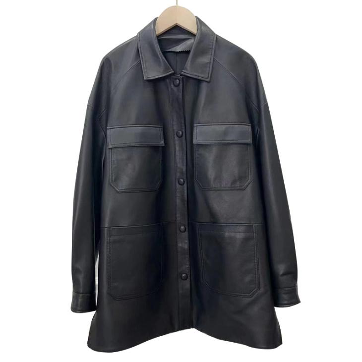 Mens  Leather Clothing | Leather And Shearling Caban Jacket Clothing Leather Clothing