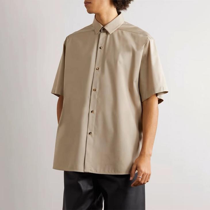 Mens  Leather Clothing | Leather Shirt Clothing Khaki