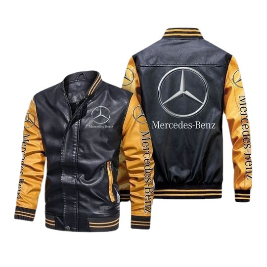 Mens  Leather Clothing | Padded Leather Bomber Jacket Clothing Black