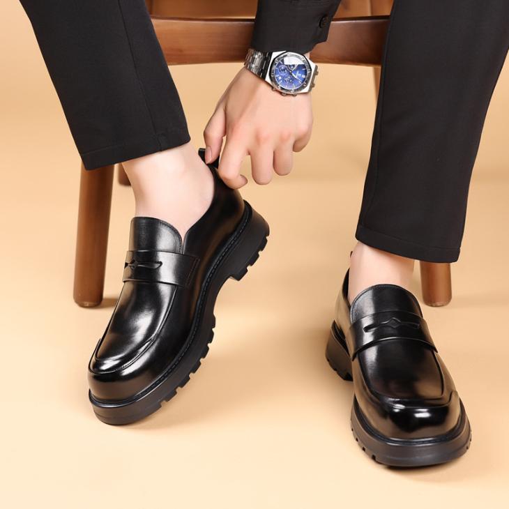 Mens  Loafers | Brushed Leather Loafers Loafers Black