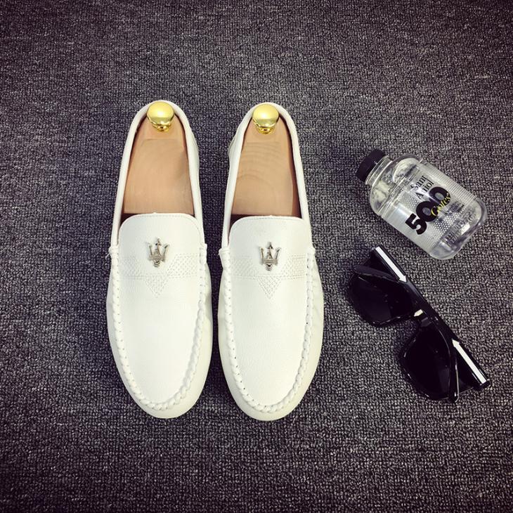 Mens  Loafers | Leather Driving Shoes Loafers Ivory