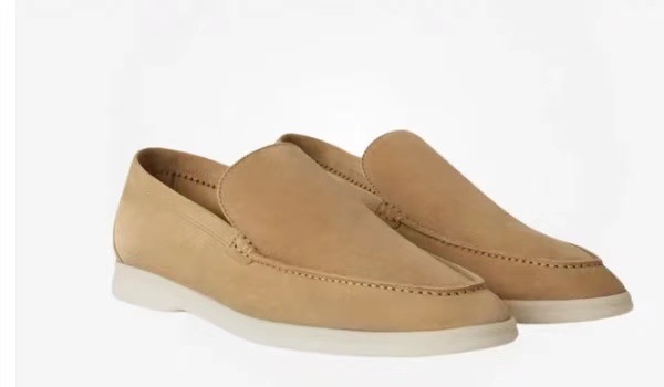 Mens  Loafers | Suede Calf Leather Slip-Ons Loafers Desert Beige