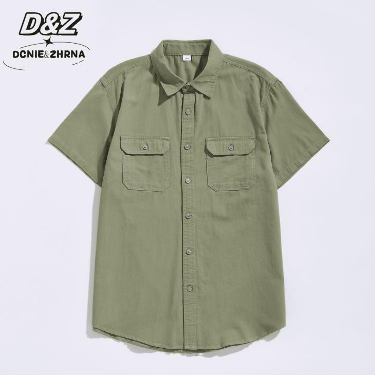 Mens  Shirts | Short-Sleeved Cotton Shirt Clothing Mens