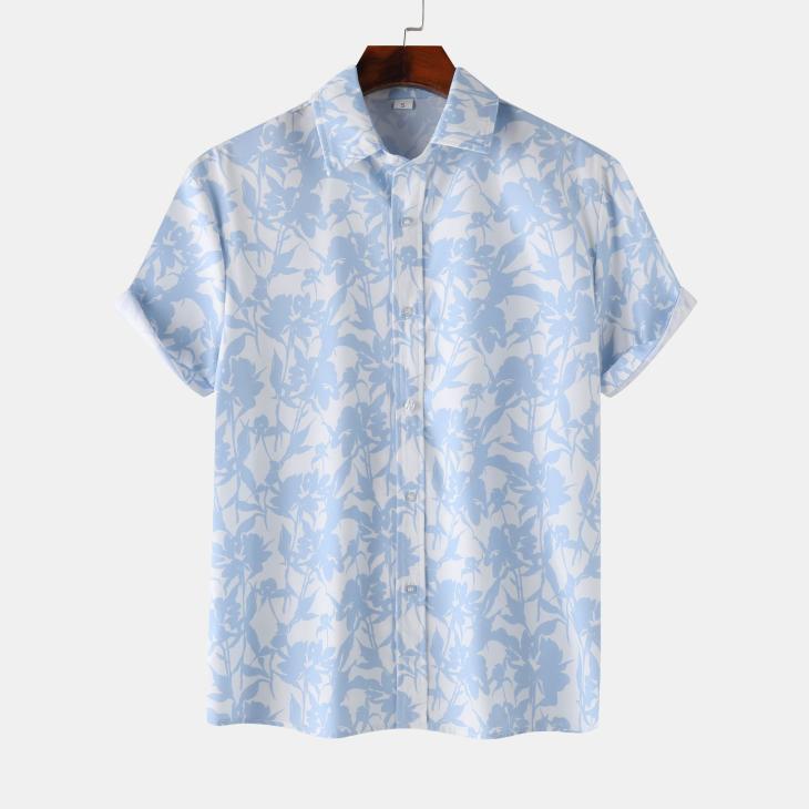 Mens  Shirts | Short-Sleeved Printed Cotton Shirt Clothing Mens