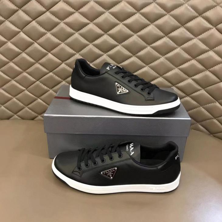 Mens  Sneakers | Leather And Re-Nylon Sneakers Mens Black