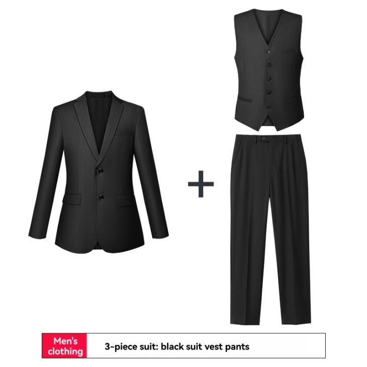 Mens  Suits | Single-Breasted Wool Suit Clothing Black