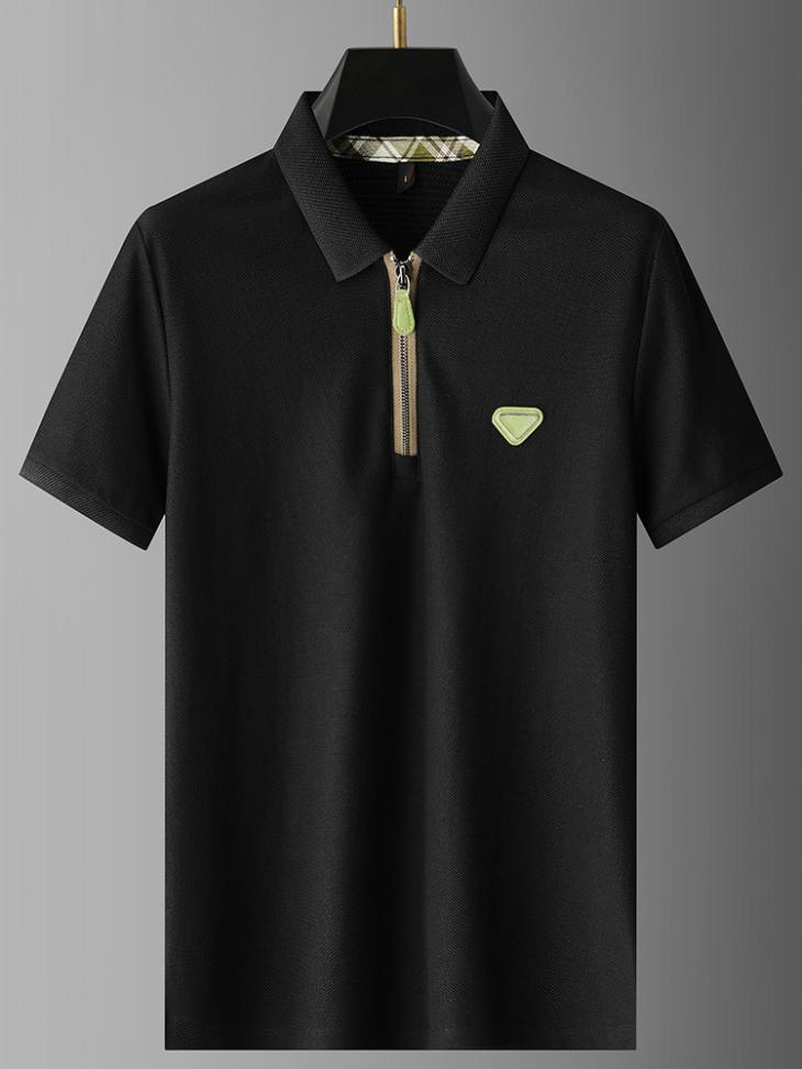 Mens  T-Shirts And Polo Shirts | Piqué Polo Shirt With Re-Nylon Details Clothing Black