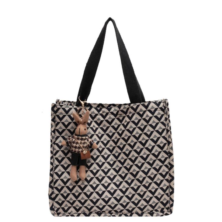 Mens  Totes | Symbole Bag In Embroidered Fabric Bags Black / Burnt Sienna