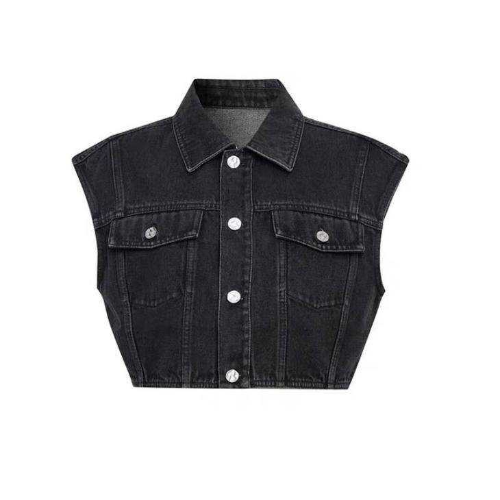 Womens  Denim | Corduroy Vest Clothing Black