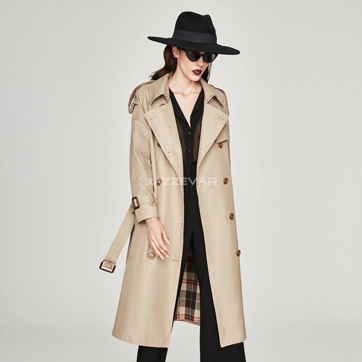 Womens  Jackets And Coats | Double-Breasted Cotton Twill Trench Coat Clothing Cord