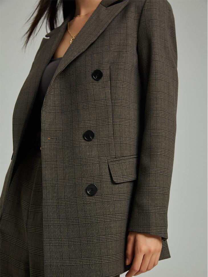 Womens  Jackets And Coats | Double-Breasted Prince Of Wales Checked Jacket Clothing Jackets And Coats