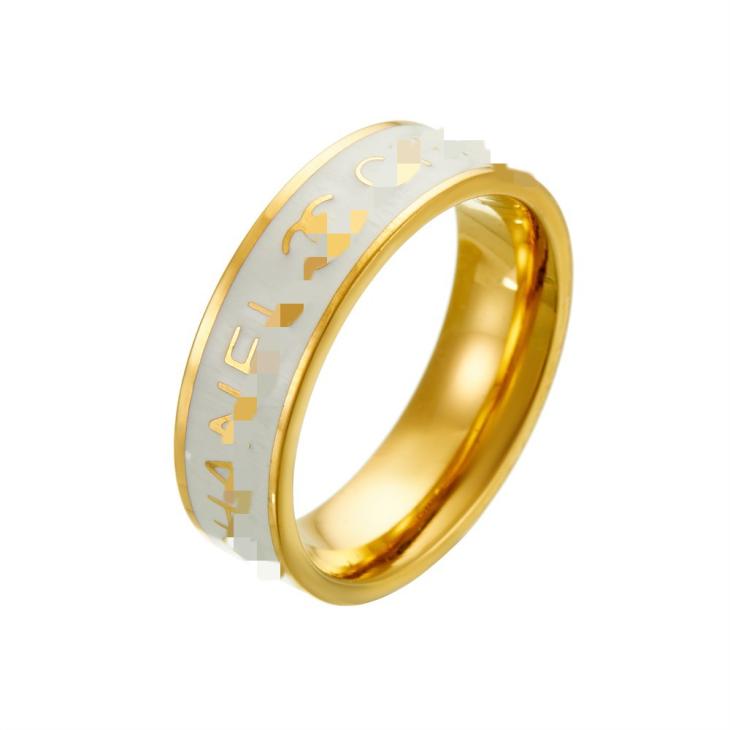 Womens  Jewels | Enameled Metal Ring Accessories Black/Gold