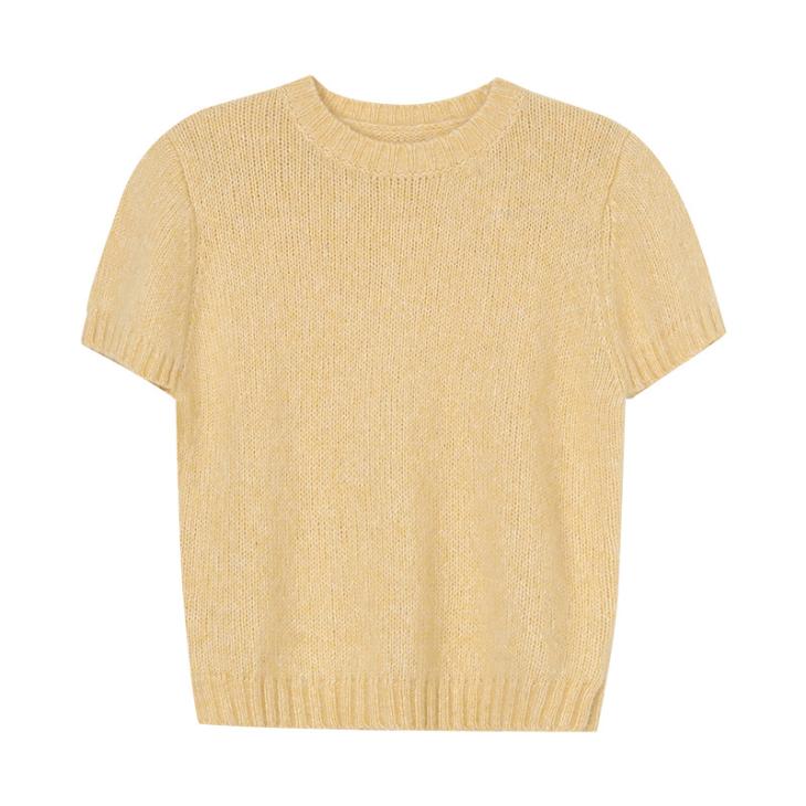 Womens  Knitwear | Short-Sleeved Cashmere Sweater Clothing Knitwear