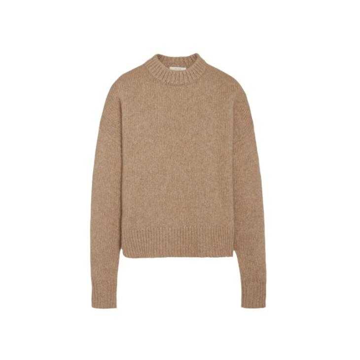 Womens  Knitwear | Wool And Cashmere Crew-Neck Sweater Clothing Camel Brown