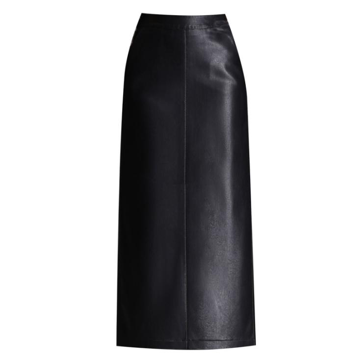 Womens  Leather Clothing | Nappa Leather Skirt Clothing Black