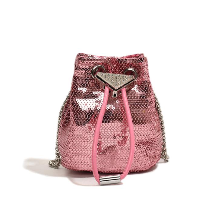 Womens  Mini Bags | Embellished Satin Mini-Pouch Bags Alabaster Pink