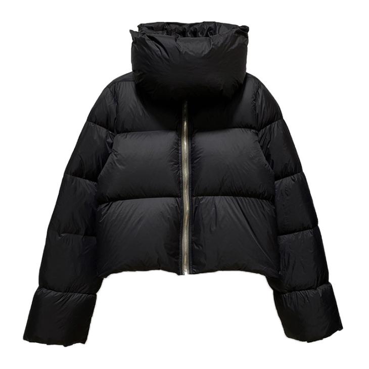 Womens  Outerwear | Re-Nylon Cropped Down Jacket Clothing Black