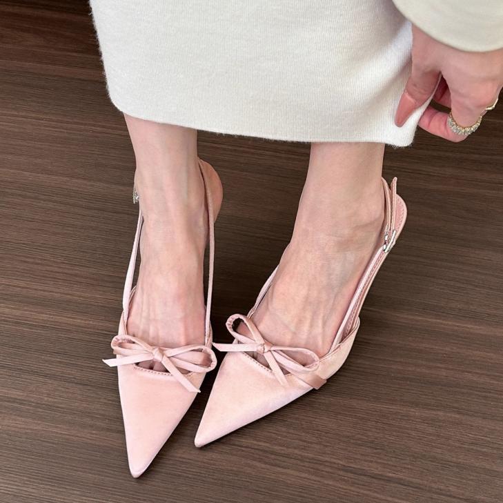 Womens  Pumps And Ballerinas | Satin Cut-Out Ballerinas Pumps And Ballerinas Confetti Pink