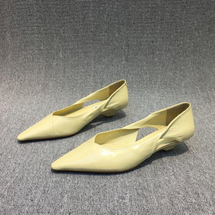 Womens  Pumps And Ballerinas | Satin Cut-Out Pumps Pumps And Ballerinas Lemon Yellow