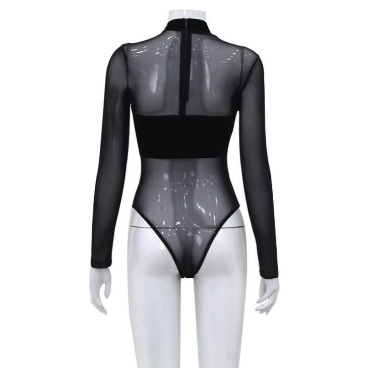 Womens  Shirts And Tops | Gazar Jersey Bodysuit Clothing Black