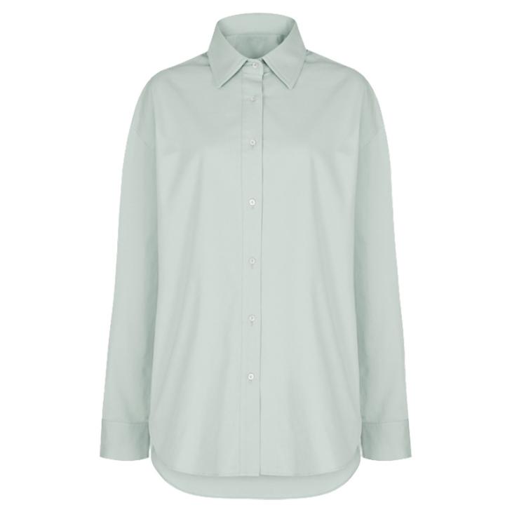 Womens  Shirts And Tops | Oxford Cotton Shirt Clothing Aqua