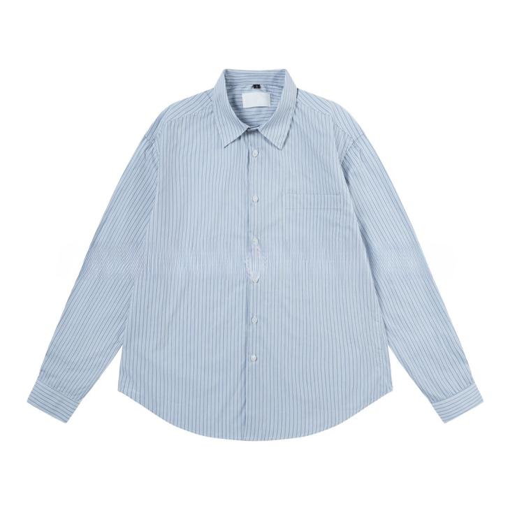 Womens  Shirts And Tops | Striped Poplin Shirt Clothing Periwinkle Blue