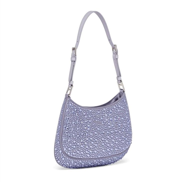 Womens  Shoulder Bags | Cleo Satin Bag With Crystals Bags Light Blue