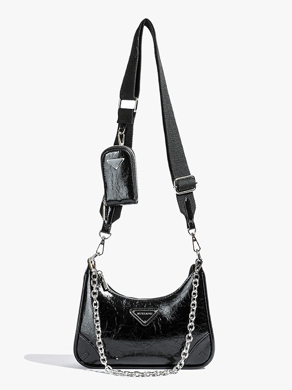 Womens  Shoulder Bags | Re-Edition Naplak Patent Leather Mini-Bag Bags Black