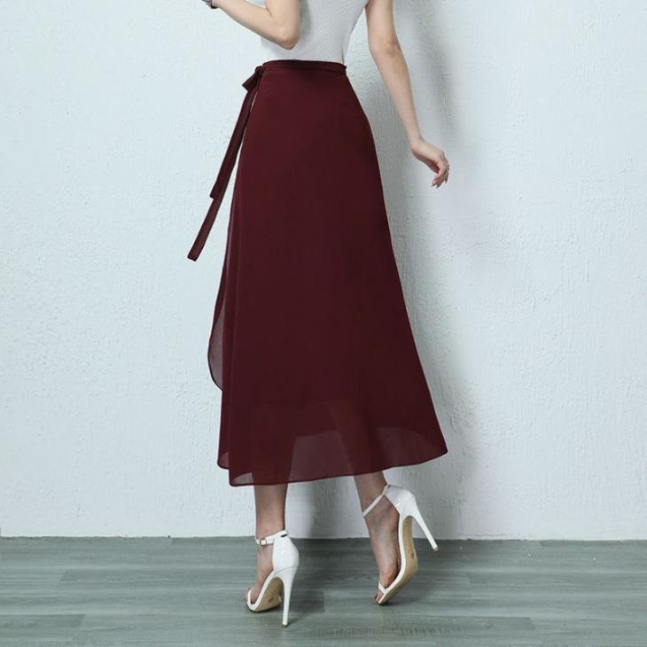 Womens  Skirts | Georgette Skirt Clothing Burgundy