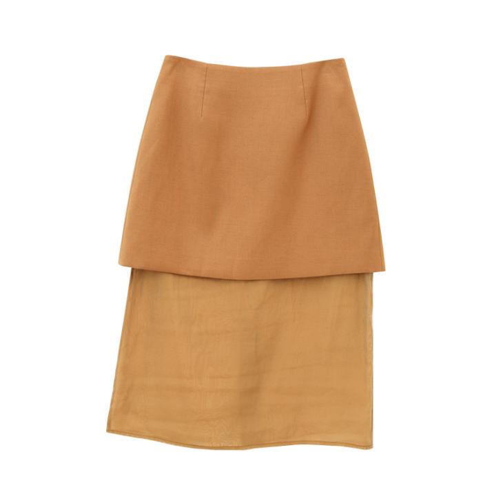 Womens  Skirts | Organza Midi-Skirt Clothing Rust