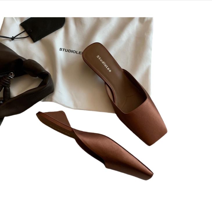 Womens  Slippers And Mules | Satin Mules Shoes Slippers And Mules