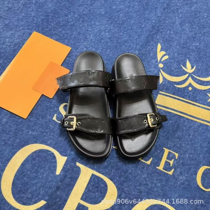 Womens  Slippers And Mules | Velvet Slides Shoes Black