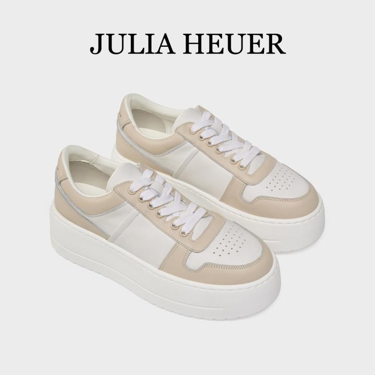 Womens  Sneakers | Downtown Bold Leather Sneakers Shoes Desert/White