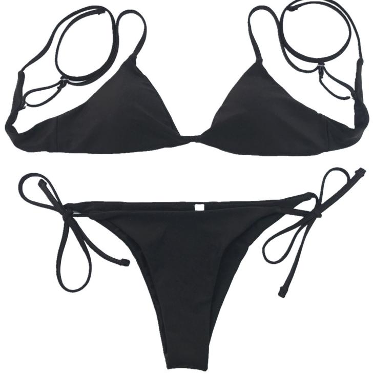 Womens  Swimwear | Interlock Knit Bikini Bottom Clothing Black