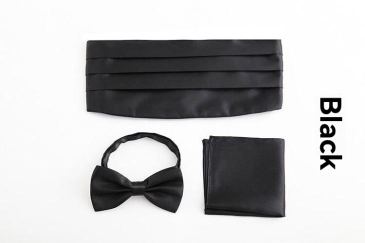 Mens  Silks And Scarves | Satin Tuxedo Cummerbund Accessories Black