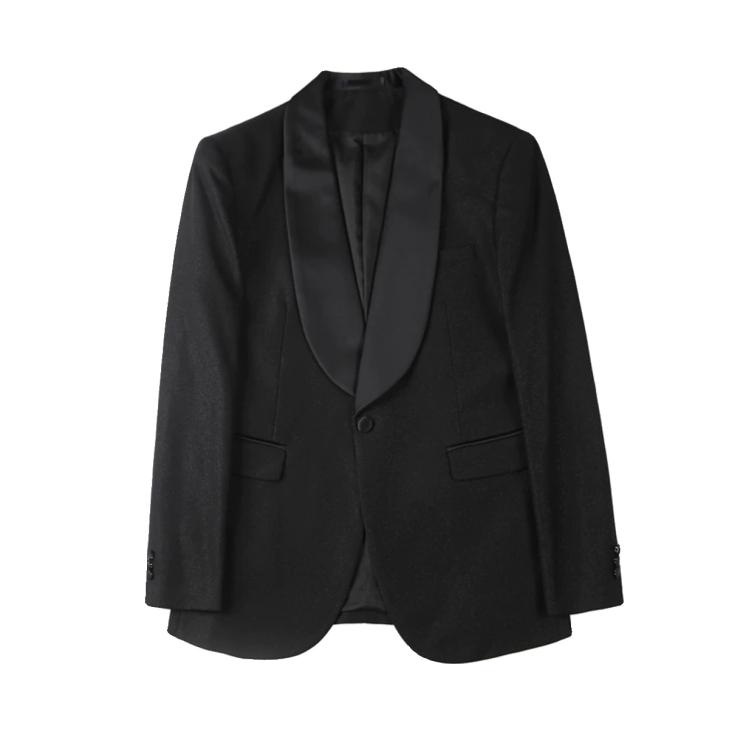 Mens  Suits | Single-Breasted Wool And Mohair Tuxedo Clothing Black